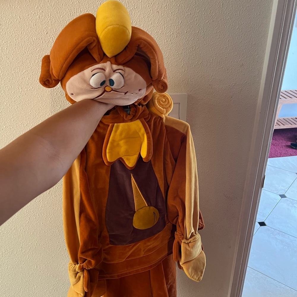 HTF Disney Store Cogsworth Plush Costume Beauty & The Beast Child Size clock
